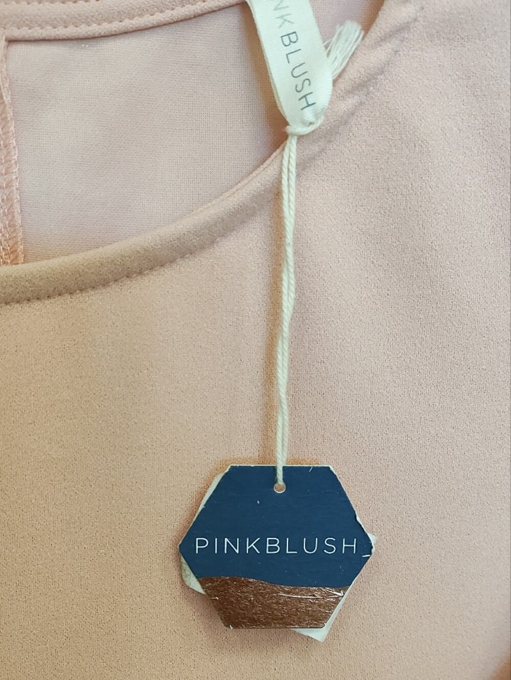 Pinkblush Blush Pink Maternity Short Sleeve Midi Shift Dress, NWT - Picture 2 of 7